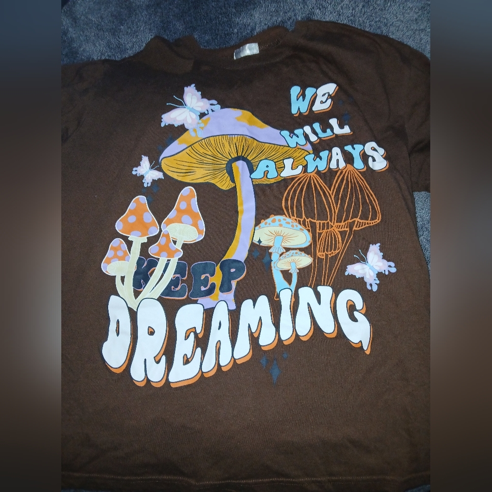 Womens Brown Graphic Tee